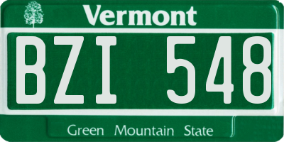 VT license plate BZI548