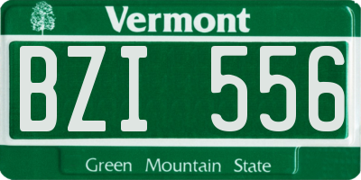 VT license plate BZI556