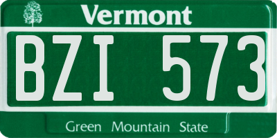 VT license plate BZI573