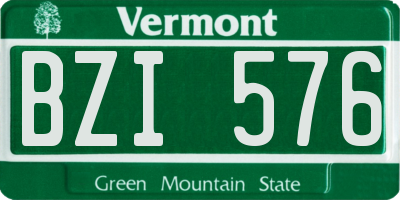 VT license plate BZI576