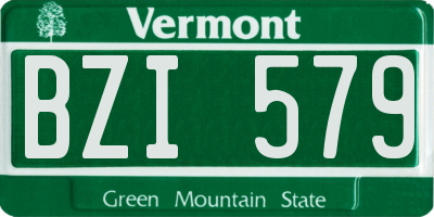 VT license plate BZI579