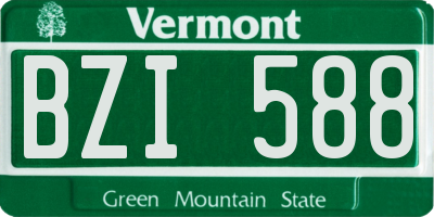VT license plate BZI588