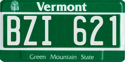 VT license plate BZI621