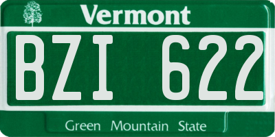VT license plate BZI622