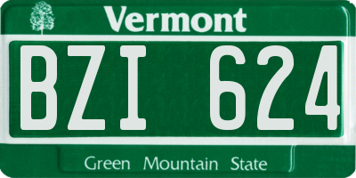 VT license plate BZI624