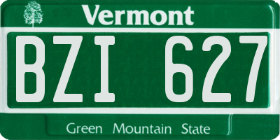 VT license plate BZI627