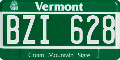 VT license plate BZI628
