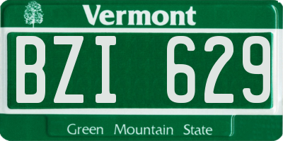 VT license plate BZI629
