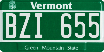 VT license plate BZI655