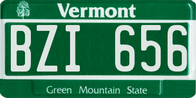 VT license plate BZI656