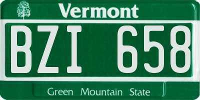 VT license plate BZI658