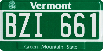 VT license plate BZI661