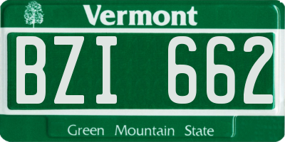 VT license plate BZI662
