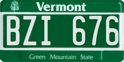 VT license plate BZI676