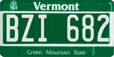 VT license plate BZI682