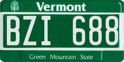 VT license plate BZI688