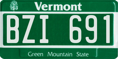 VT license plate BZI691