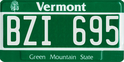 VT license plate BZI695