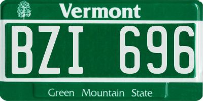 VT license plate BZI696