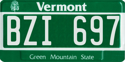 VT license plate BZI697