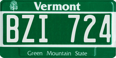 VT license plate BZI724