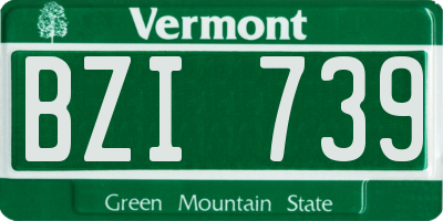 VT license plate BZI739
