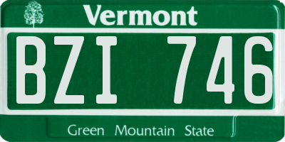 VT license plate BZI746