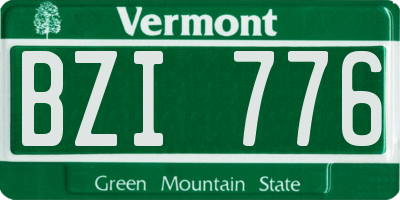 VT license plate BZI776