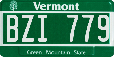 VT license plate BZI779