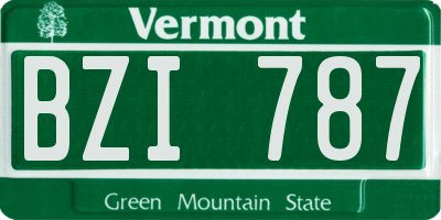 VT license plate BZI787