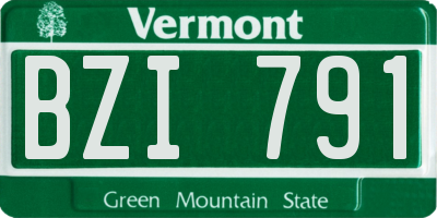 VT license plate BZI791