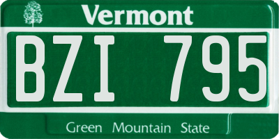 VT license plate BZI795