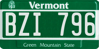 VT license plate BZI796