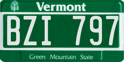 VT license plate BZI797
