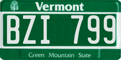 VT license plate BZI799