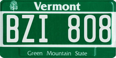 VT license plate BZI808
