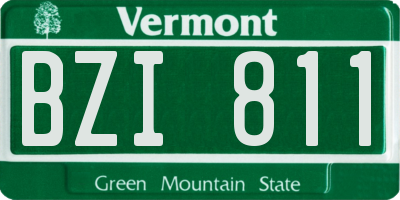 VT license plate BZI811