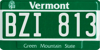 VT license plate BZI813