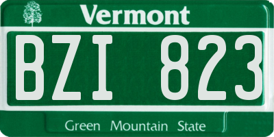 VT license plate BZI823