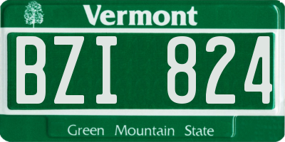 VT license plate BZI824
