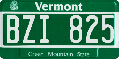 VT license plate BZI825