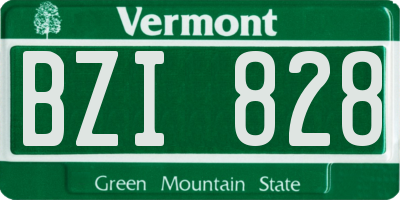VT license plate BZI828