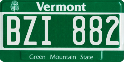 VT license plate BZI882
