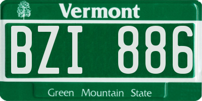 VT license plate BZI886