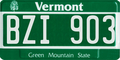 VT license plate BZI903