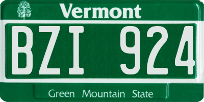 VT license plate BZI924