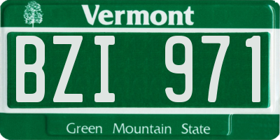 VT license plate BZI971