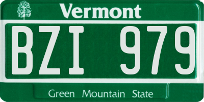 VT license plate BZI979