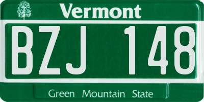 VT license plate BZJ148