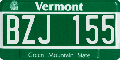 VT license plate BZJ155